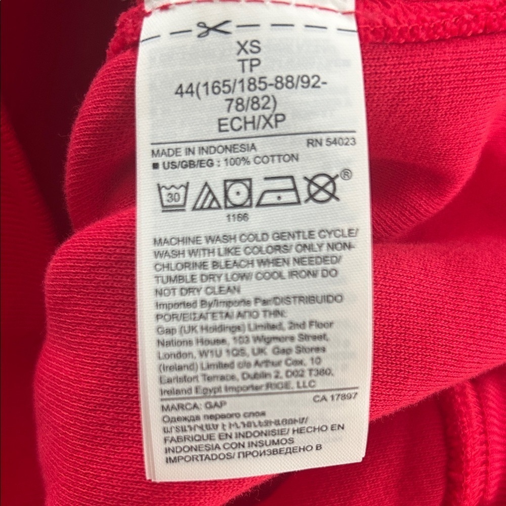 YEEZY YZY GAP Red Perfect Hoodie Unisex XS - Picture 4 of 4